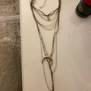 Free People Layered Gold Necklace